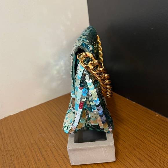 Tom Ford Sequin Evening Shoulder Bag with Gold Chain – Rare Statement Piece - Picture 4 of 8